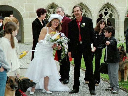 das Brautpaar nach der Trauung